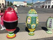 Record set for the largest embroidered Easter eggs in Zhovkva